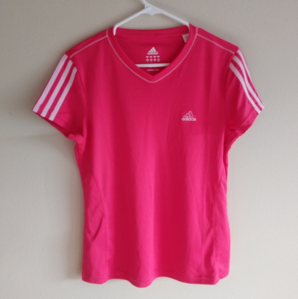 Adidas short sleeved pink athletic tee